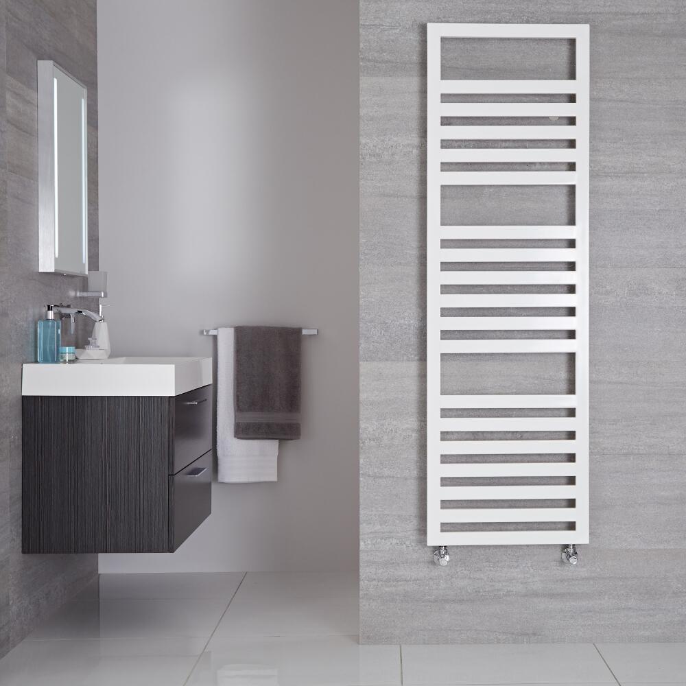 Radiador Toallero de Diseño Vertical - Blanco - 1600mm x 500mm - 814 Vatios - Ponza
