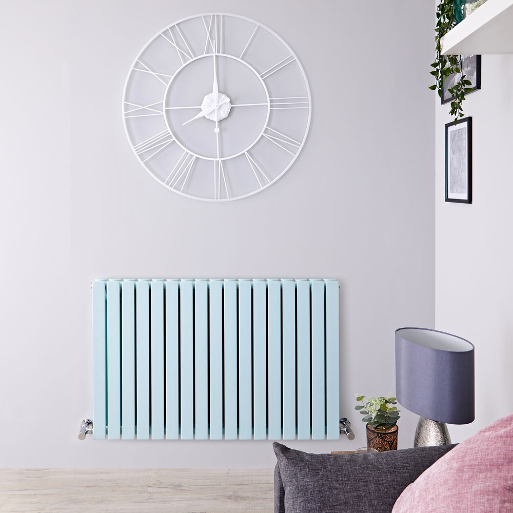 Radiador de Diseño Horizontal Doble - Verde Menta Claro - 635mm x 1000mm x 71mm - 1022 Vatios - Sloane