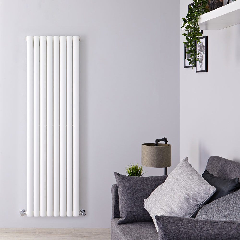 Radiador de Diseño Vertical - Blanco - 1600mm x 472mm x 56mm - 1121 Vatios - Revive
