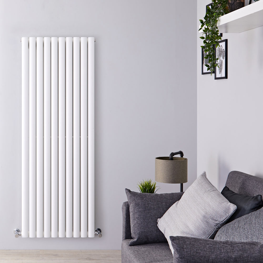 Radiador de Diseño Vertical - Blanco - 1600mm x 590mm x 55mm - 1402 Vatios - Revive