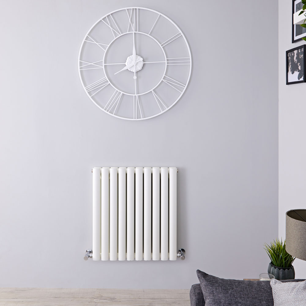 Radiador de Diseño Horizontal Doble - Blanco - 635mm x 590mm x 78mm - 931 Vatios - Revive