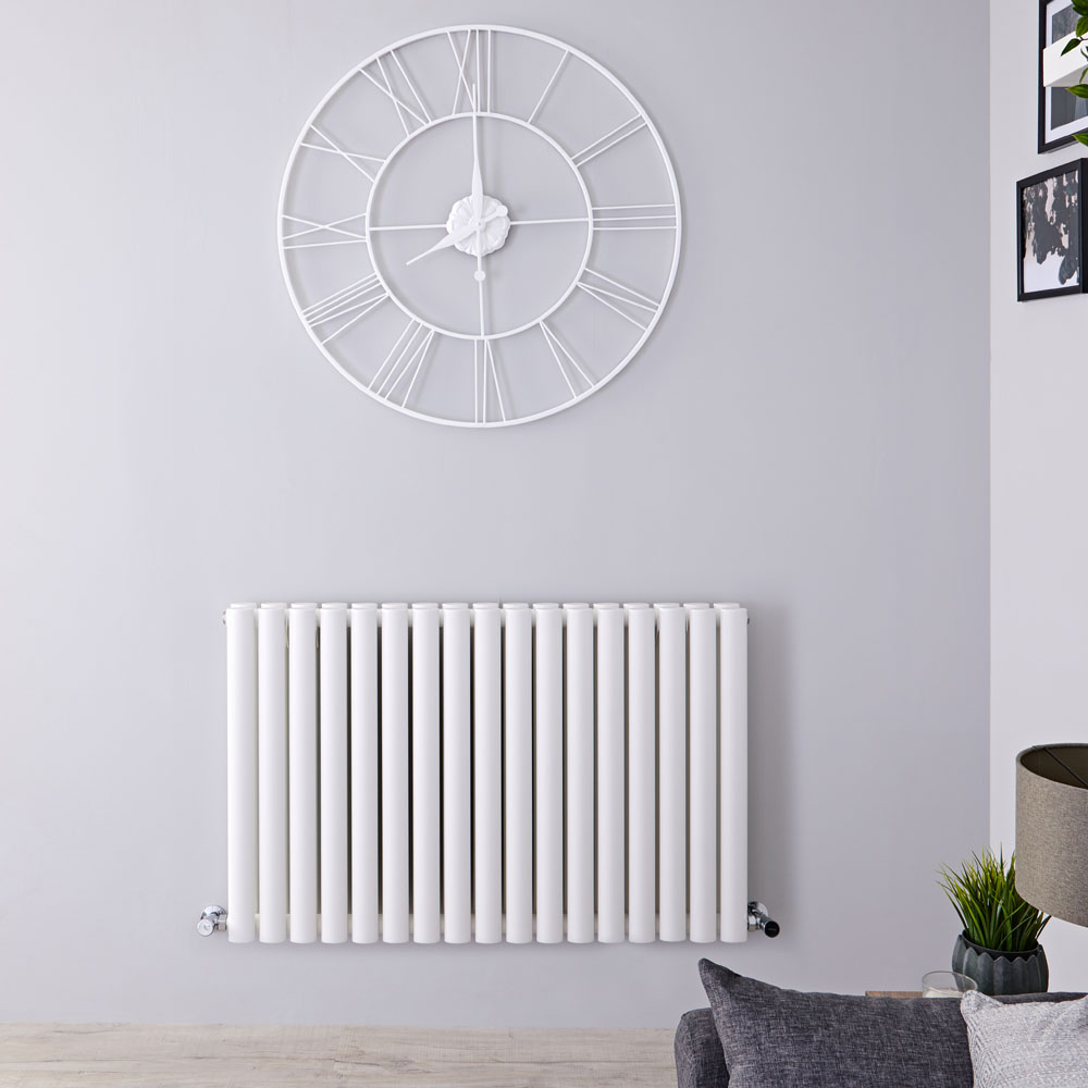 Radiador de Diseño Horizontal Doble - Blanco - 635mm x 1000mm x 78mm - 1583 Vatios - Revive