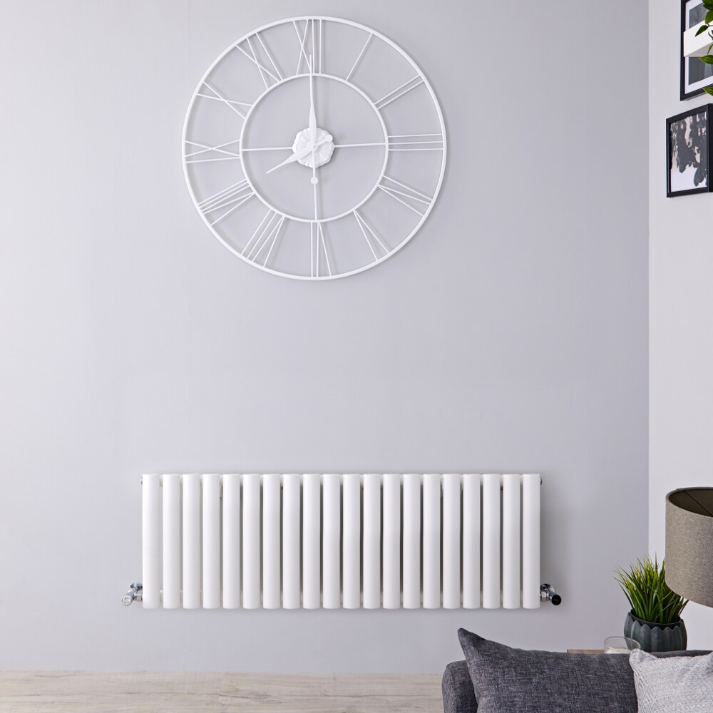 Radiador de Diseño Horizontal - Blanco - 400mm x 1180mm x 56mm - 906 Vatios - Revive