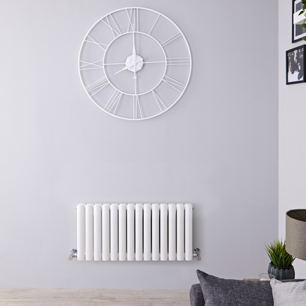 Radiador de Diseño Horizontal Doble - Blanco - 400mm x 834mm x 78mm - 964 Vatios - Revive