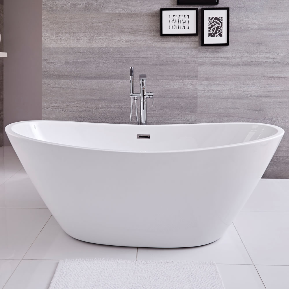 Bañera Exenta Oval Blanca 1700 x 785 x 670mm - Ashbury