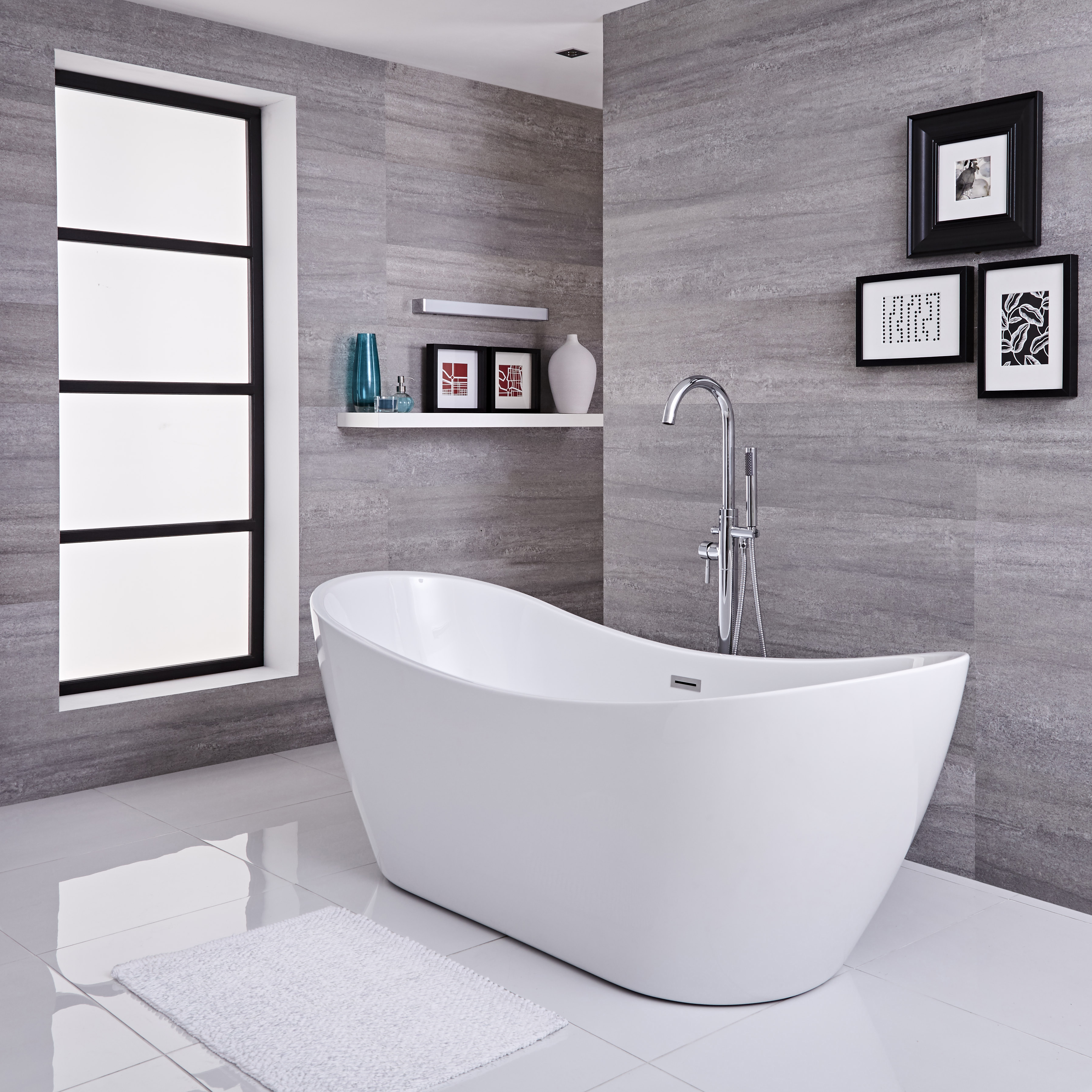 Bañera Exenta Oval Blanca 1830 x 710 x 730mm - Otterton