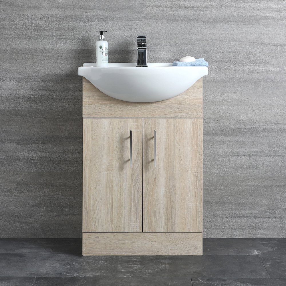 Mueble de Lavabo Efecto Roble 83,5x55x43cm - Classic Oak