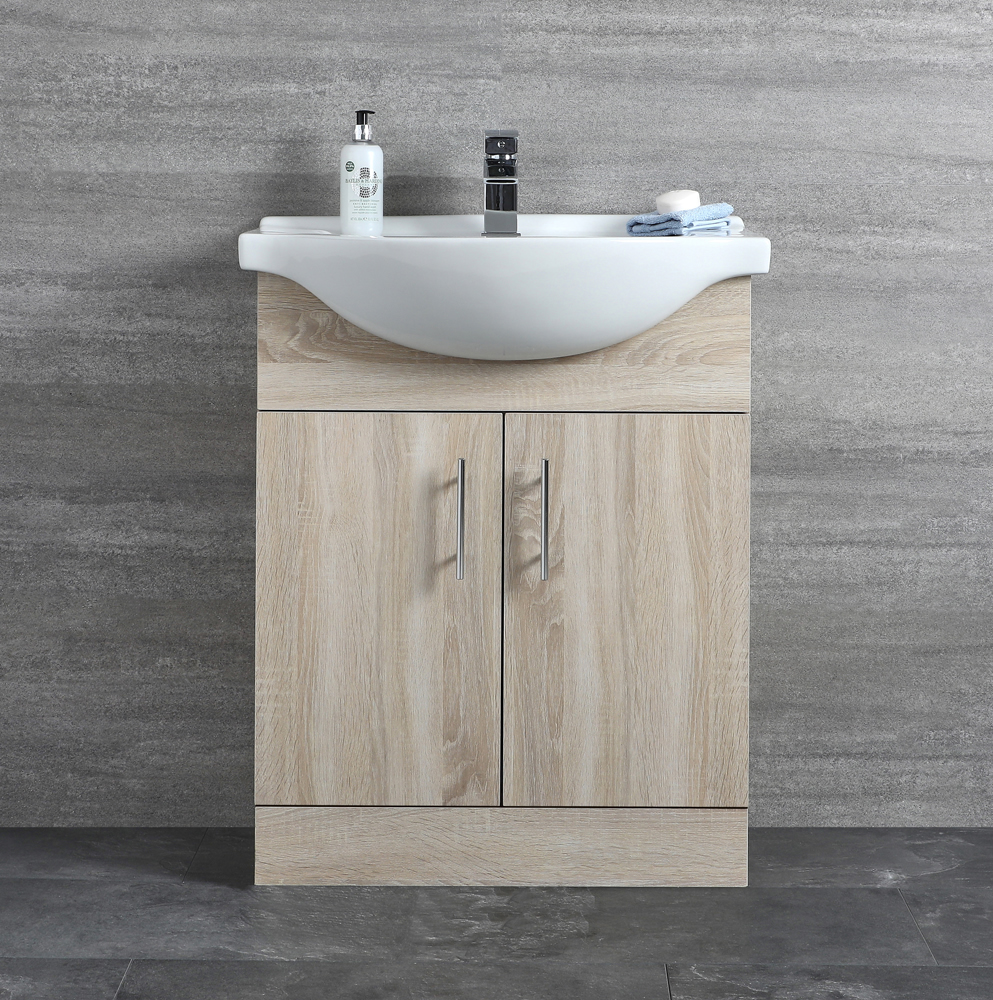 Mueble de Lavabo Efecto Roble 83,5x65x44cm - Classic Oak
