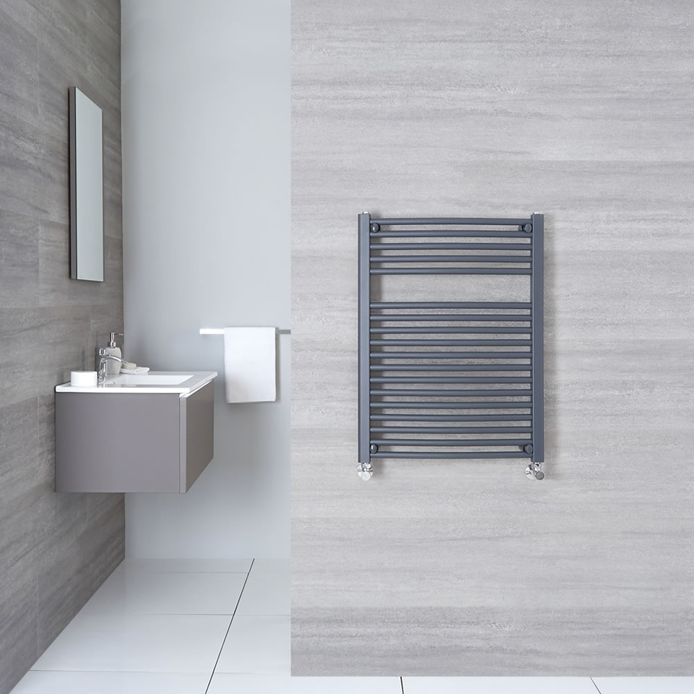 Radiador Toallero Plano - Antracita - 800mm x 500mm x 30mm - 474 Vatios - Loa