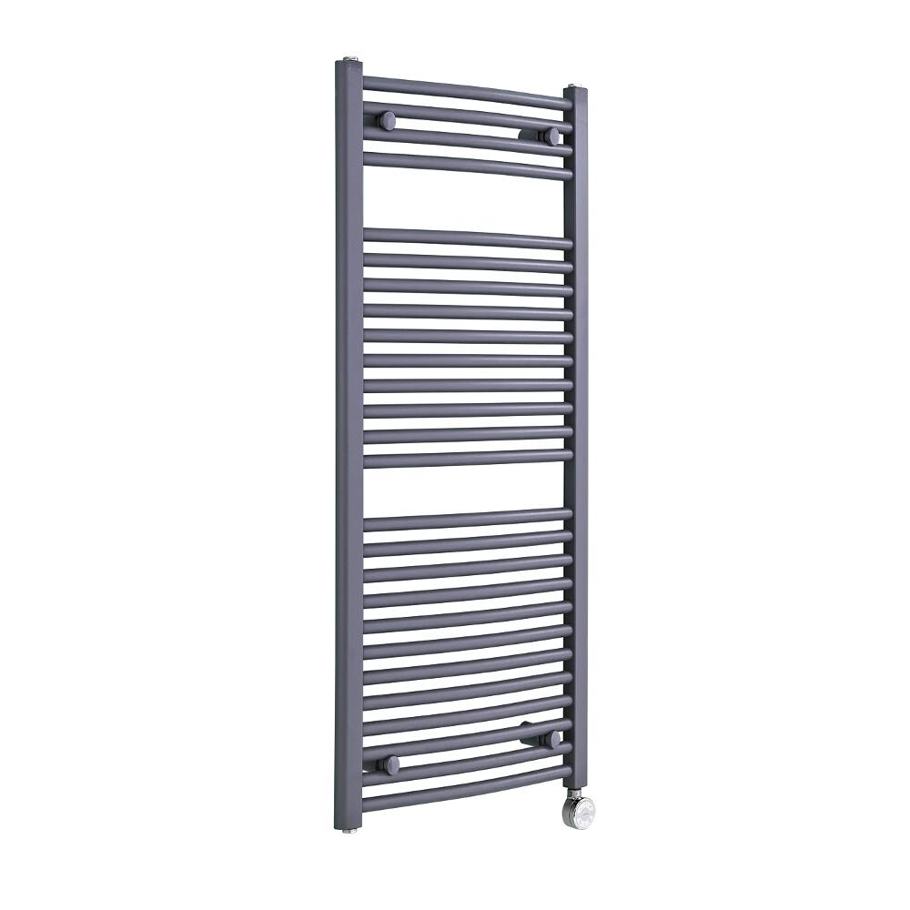 Radiador Toallero Eléctrico Curvo - Antracita - 1200mm x 500mm x 30mm - Loa