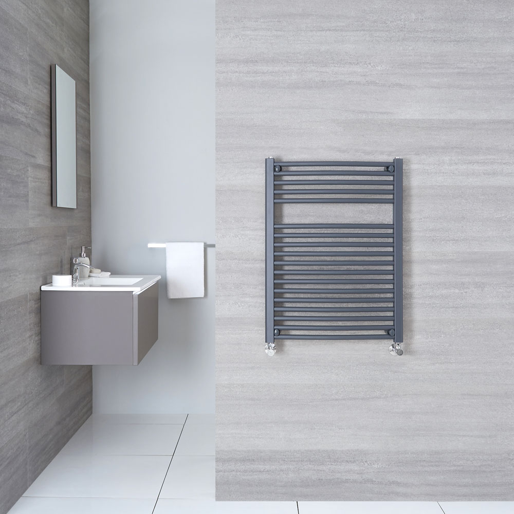 Radiador Toallero Plano - Antracita - 800mm x 600mm x 30mm - 567 Vatios - Loa