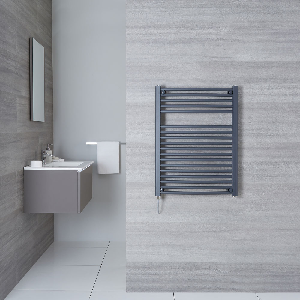 Radiador Toallero Curvo - Antracita - 1000mm x 600mm x 52mm - 740 Vatios - Loa