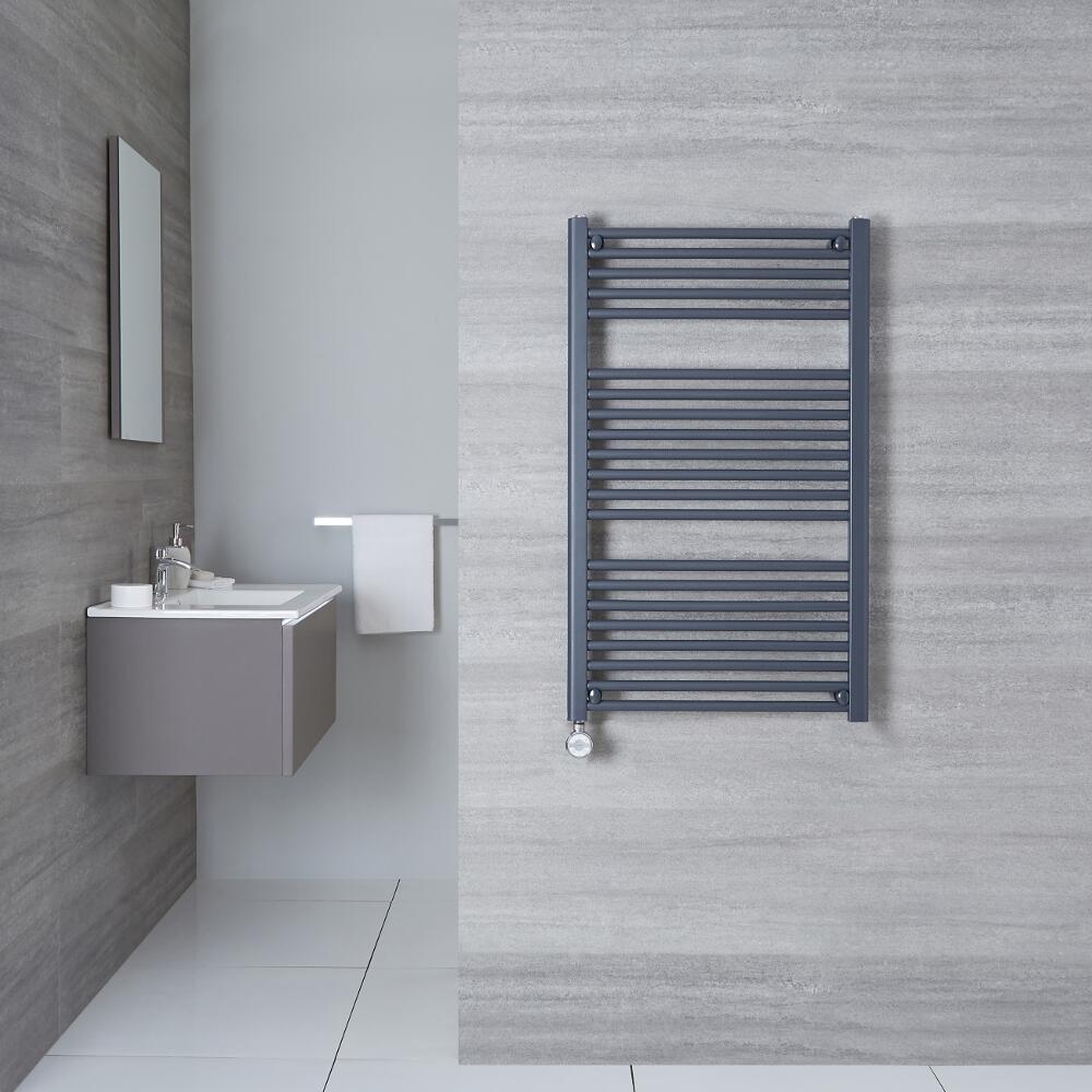 Radiador Toallero Eléctrico Plano - Antracita - 1000mm x 600mm x 30mm - Loa