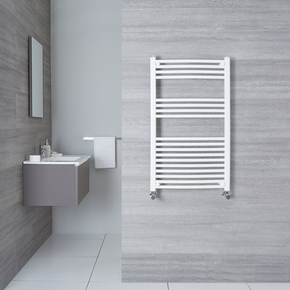 Radiador Toallero Curvo - Blanco - 1000mm x 600mm x 50mm - 605 Vatios - Etna