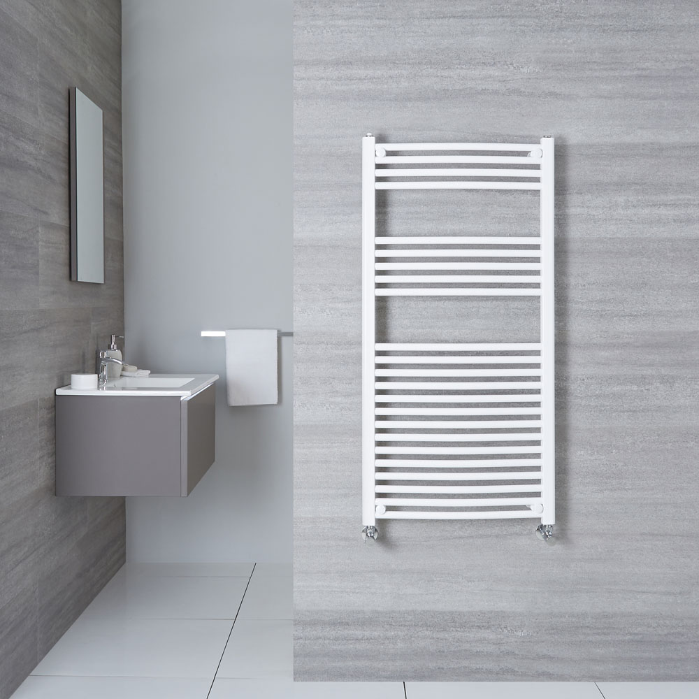 Radiador Toallero Curvo - Blanco - 1200mm x 600mm x 50mm - 755 Vatios - Etna