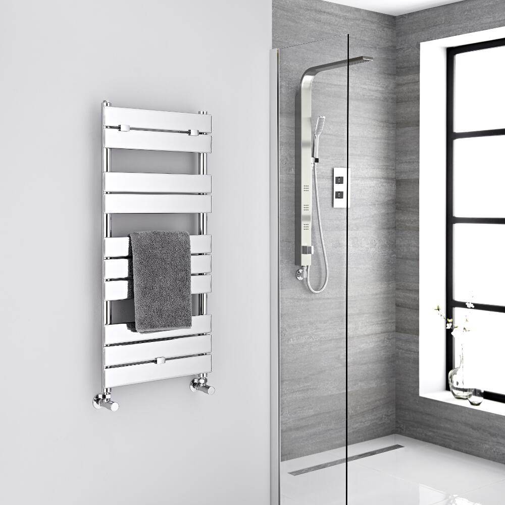 Radiador Toallero -Paneles Planos - Cromado - 1000mm x 450mm - 310 Vatios- Lustro