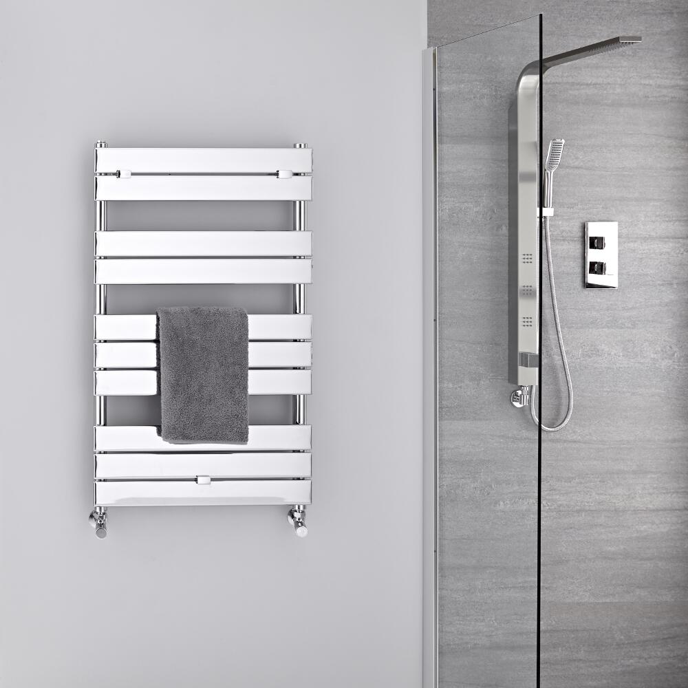 Radiador Toallero -Paneles Planos - Cromado - 1000mm x 600mm - 385 Vatios- Lustro