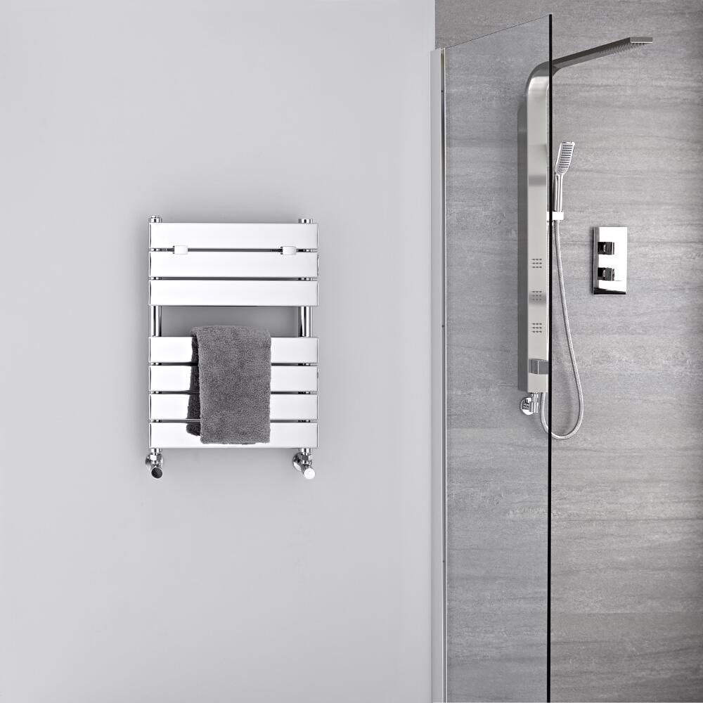 Radiador Toallero - Paneles Planos - Cromado - 620mm x 450mm - 209 Vatios - Lustro