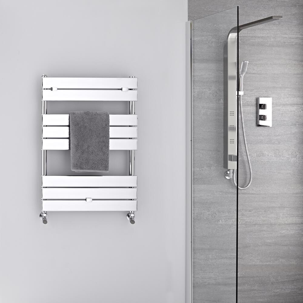 Radiador Toallero -Paneles Planos - Cromado - 840mm x 600mm - 309 Vatios- Lustro