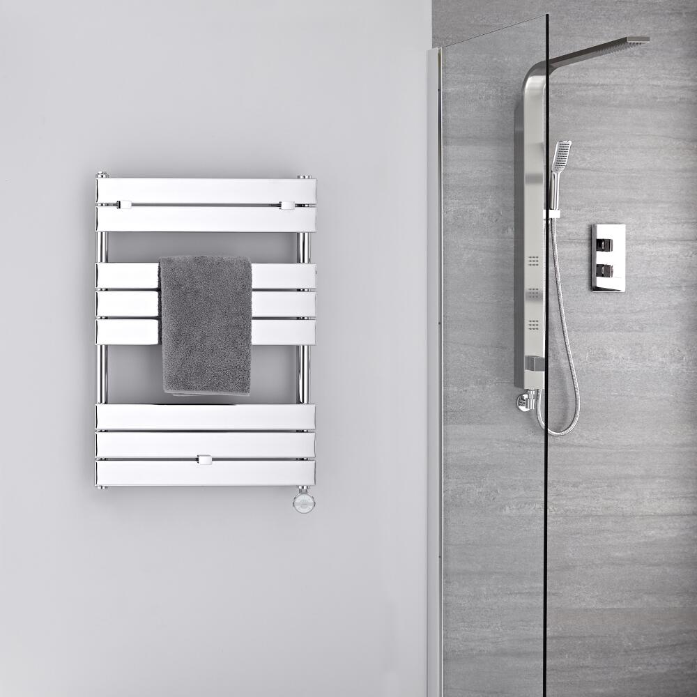 Radiador Toallero Eléctrico Plano - Cromado - 840mm x 600mm - Lustro