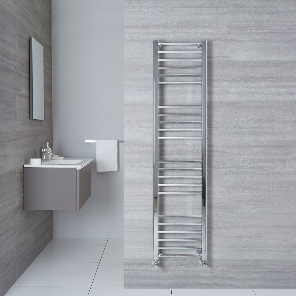 Radiador Toallero Curvo - Cromado - 1600mm x 400mm x 30mm - 426 Vatios - Eco