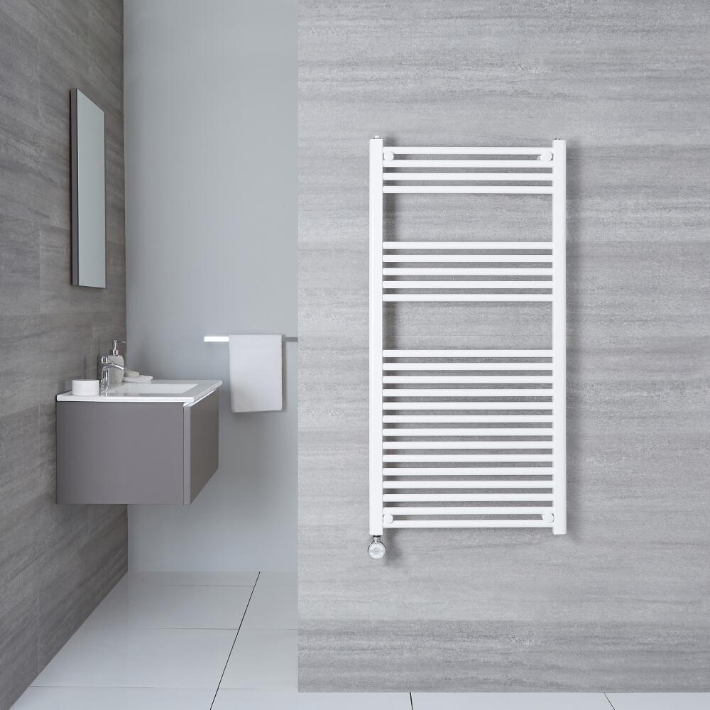 Radiador Toallero Eléctrico Plano - Blanco - 1200mm x 500mm x 30mm - Etna