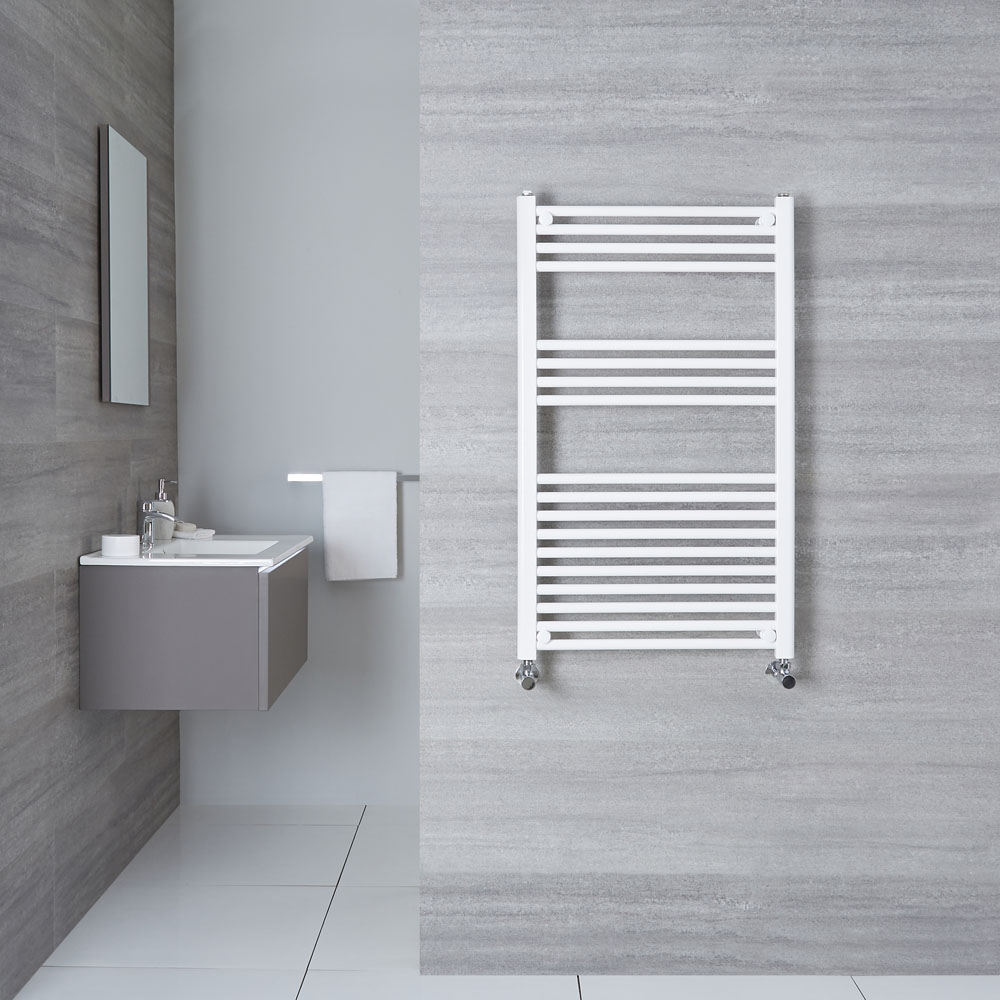 Radiador Toallero Plano - Blanco - 1000mm x 600mm x 30mm - 614 Vatios - Etna
