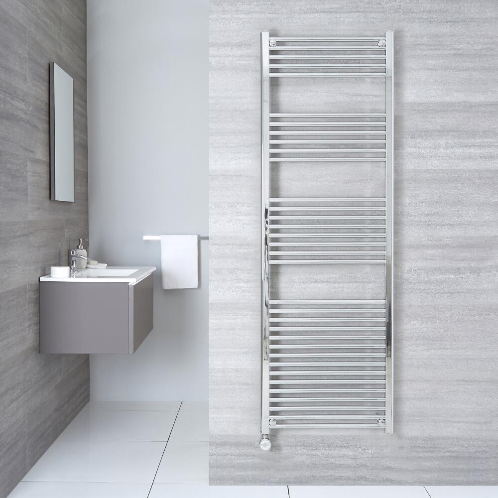 Radiador Toallero Eléctrico Plano - Cromado - 1800mm x 600mm x 30mm - Ischia