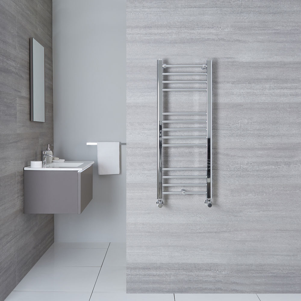 Radiador Toallero Plano - Cromado - 1000mm x 400mm x 30mm - 264 Vatios - Eco