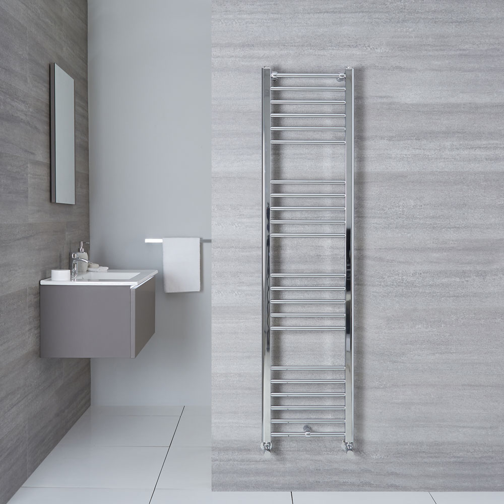 Radiador Toallero Plano - Cromado - 1600mm x 400mm x 30mm - 426 Vatios - Eco