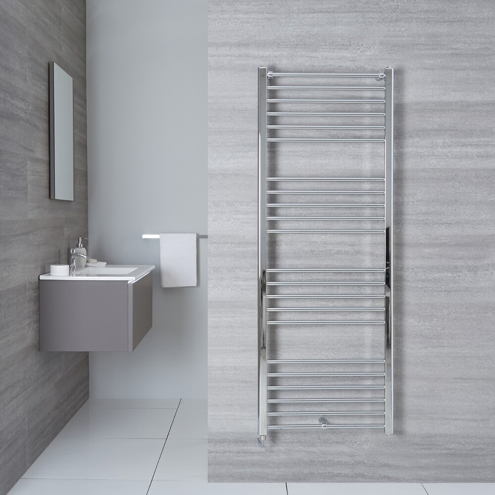 Radiador Toallero Eléctrico Plano - Cromado - 1600mm x 500mm - Eco