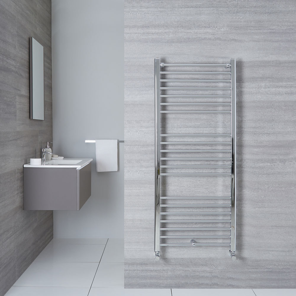 Radiador Toallero Plano - Cromado - 1400mm x 600mm x 30mm - 503 Vatios - Eco