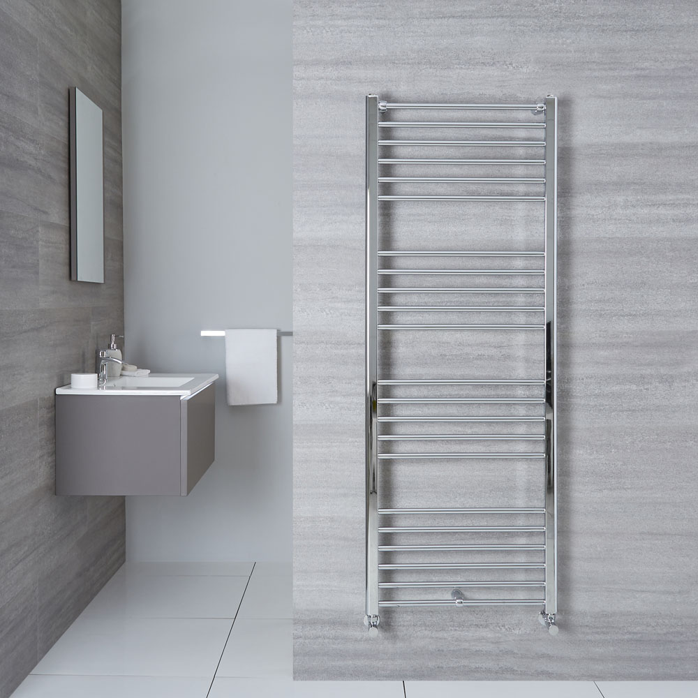 Radiador Toallero Plano - Cromado - 1600mm x 600mm x 30mm - 574 Vatios - Eco
