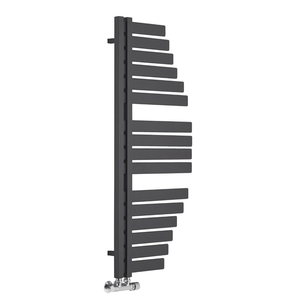Radiador Toallero de Diseño Vertical - Color Antracita - 1100mm x 483mm - 563 Vatios - Lazio