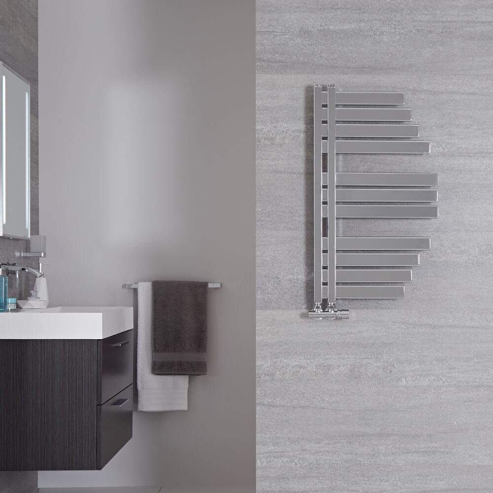 Radiador Toallero de Diseño Vertical - Cromado - 800mm x 463mm - 260 Vatios - Lazio