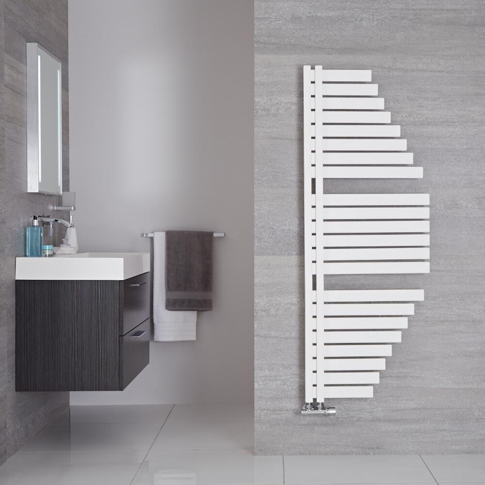 Radiador Toallero de Diseño Vertical - Color Blanco Mineral - 1460mm x 547mm – 769 Vatios - Lazio