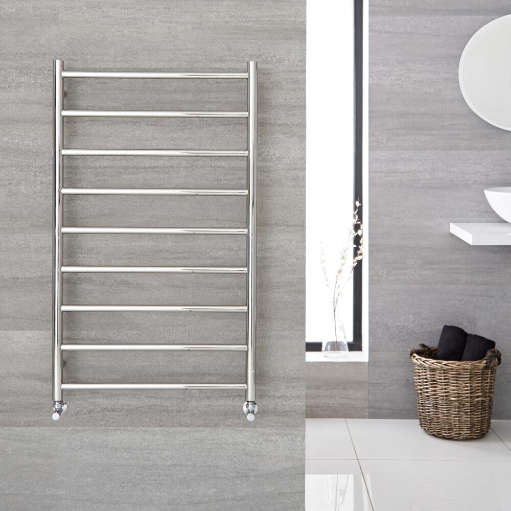 Radiador Toallero Plano - Acero Inoxidable - 600mm x 1000mm x 48mm - 319 Vatios - Quo