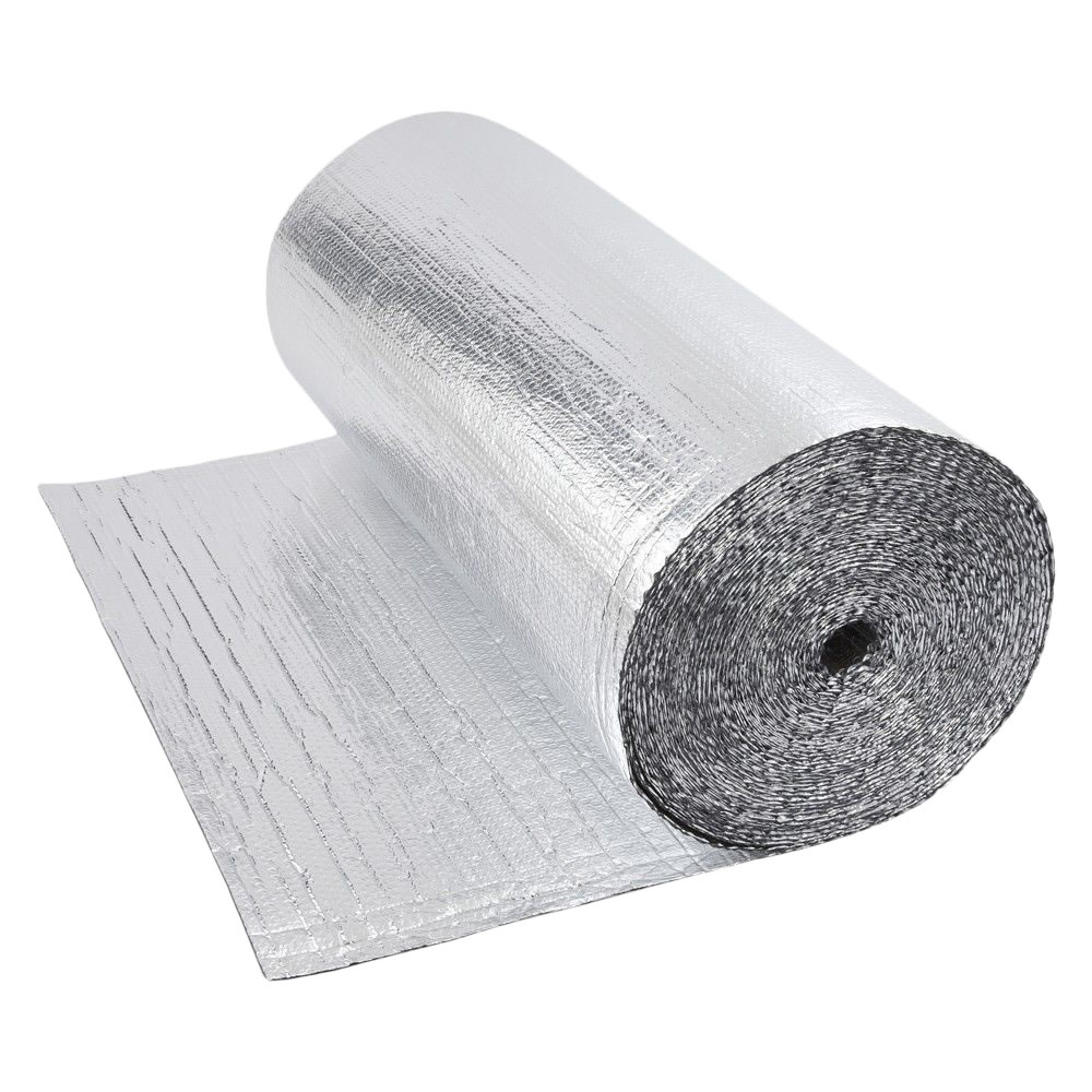 Rollo de Aislante Térmico en Aluminio de Doble Capa con Burbujas - 40m x 1,2m