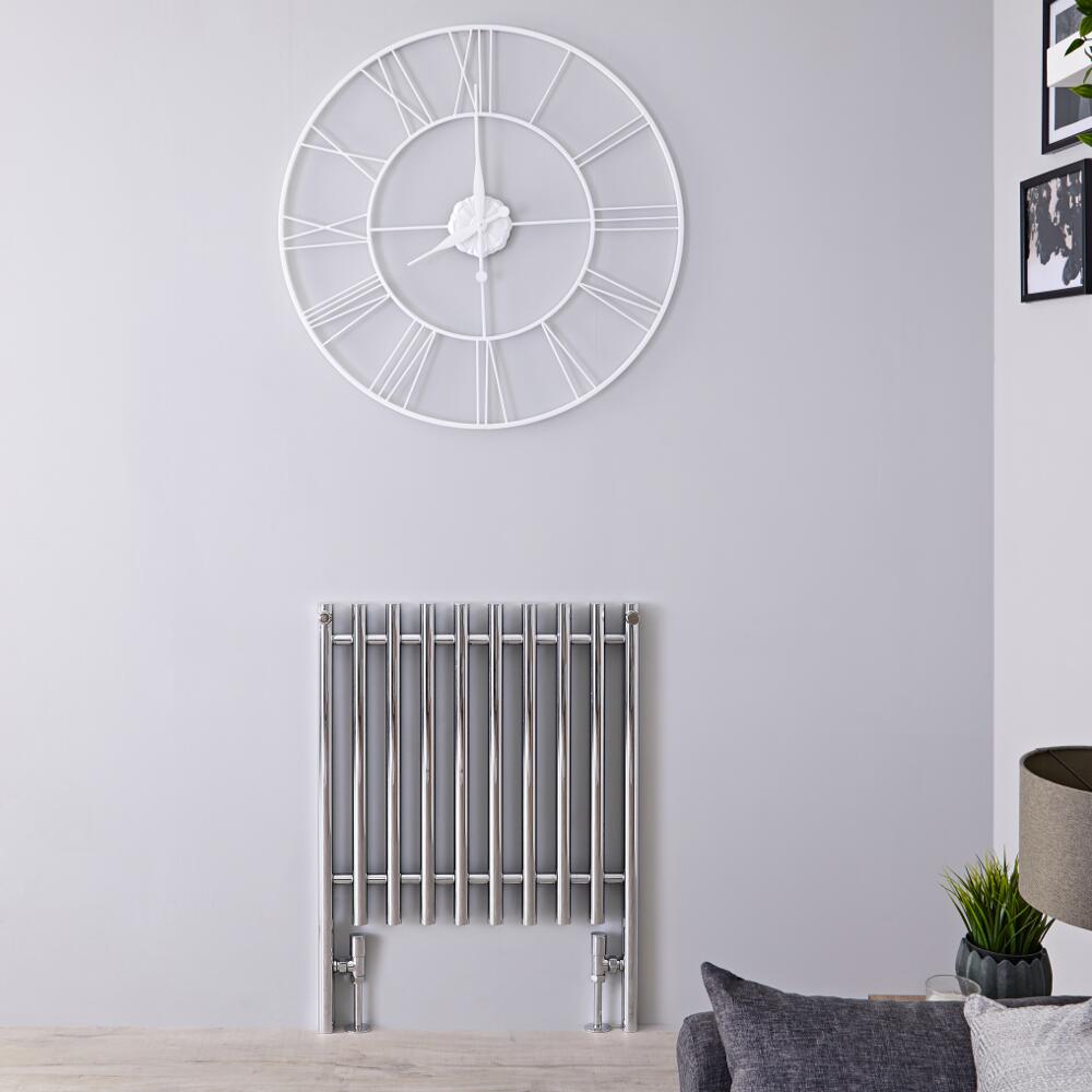 Radiador Toallero Curvo - Cromado - 800mm x 600mm x 58mm - 563 Vatios - Select