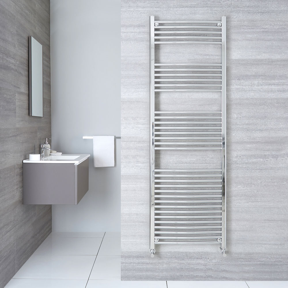 Radiador Toallero Curvo - Cromado - 1800mm x 500mm x 42mm - 669 Vatios - Ladder