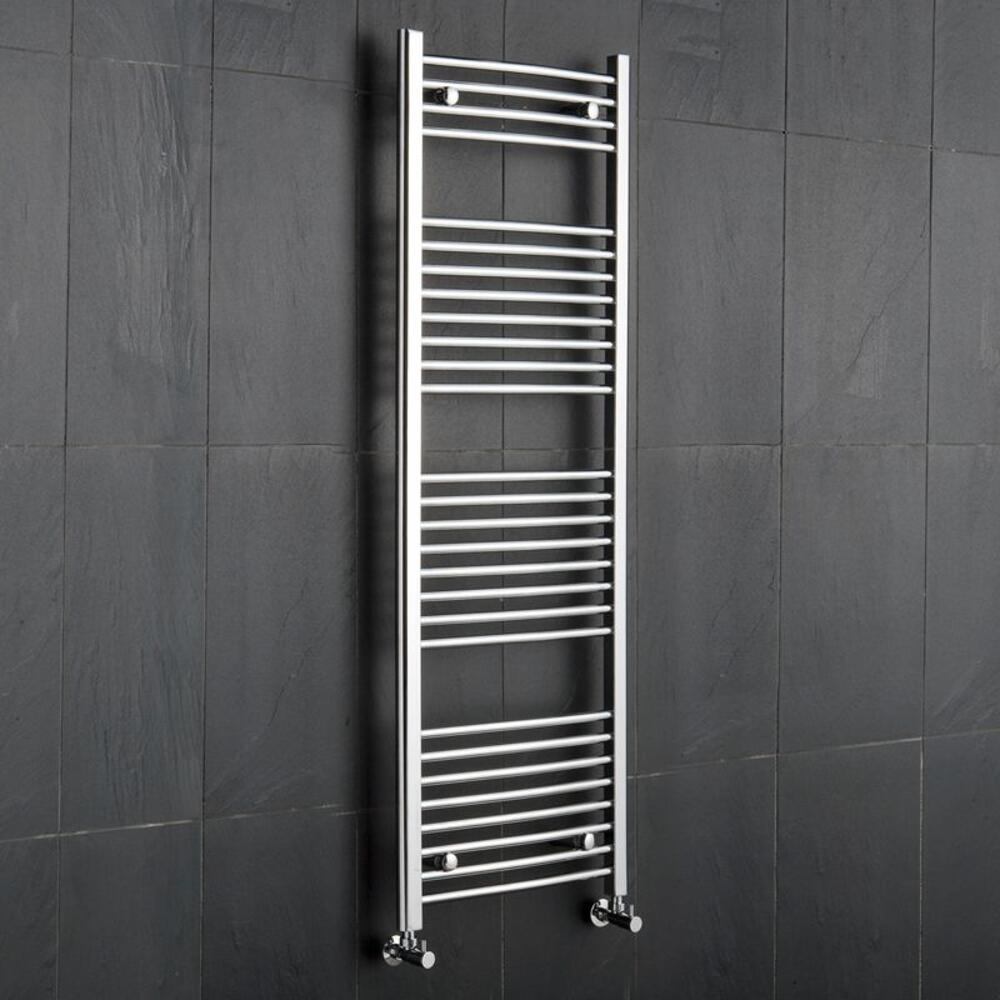 Radiador Toallero Curvo - Cromado - 1500mm x 600mm x 46mm - 554 Vatios - Ladder