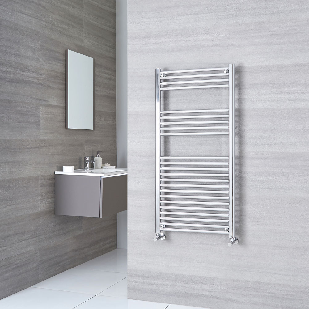 Radiador Toallero Plano - Cromado - 1200mm x 600mm x 30mm - 533 Vatios - Ladder