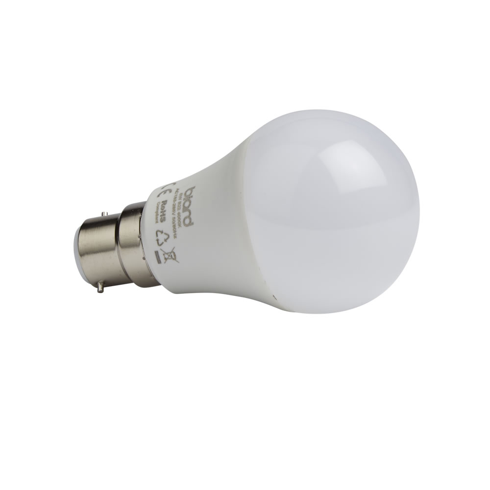 Biard Conjunto de 6 Bombillas LED B22 de 5W con Intensidad Luminosa No Regulable