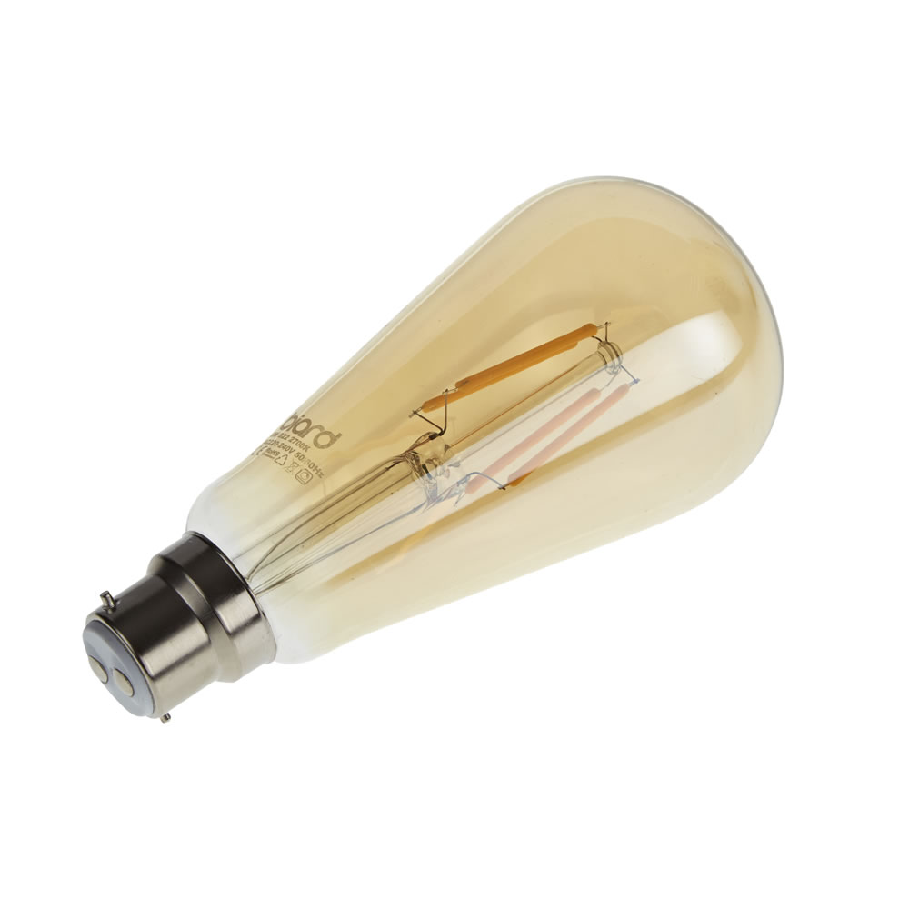 Biard Conjunto con 6 Bombillas LED B22 6W con Filamentos e Intensidad Luminosa Regulable en Estilo Tradicional