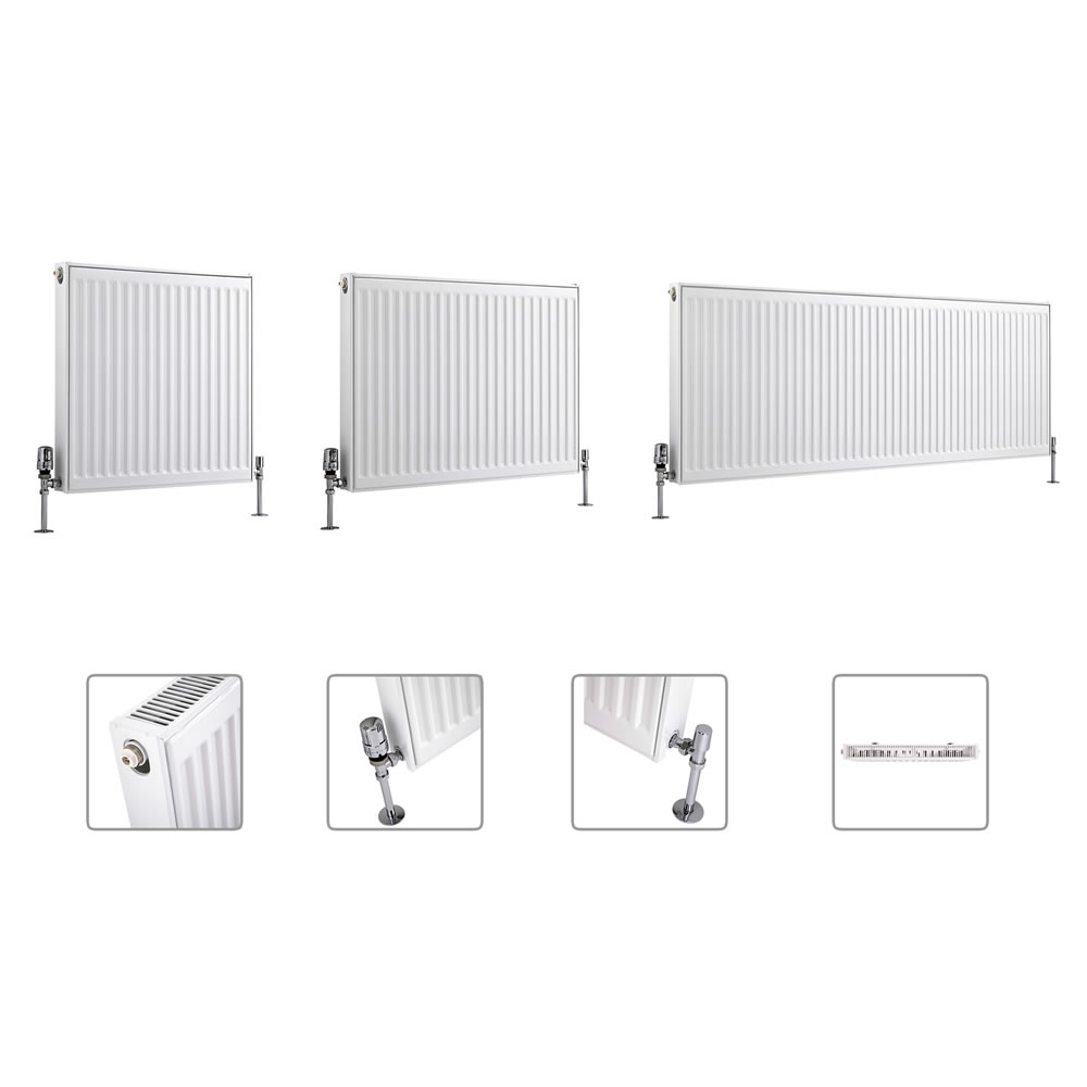 Radiador Convector Horizontal - Blanco - Disponible en Distintas Medidas – Eco