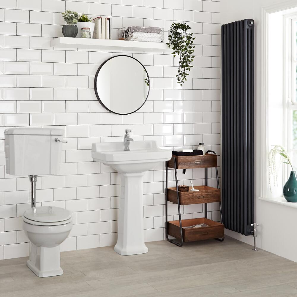 Inodoro WC Tradicional con Salida Horizontal, Cisterna y Tapa - Richmond