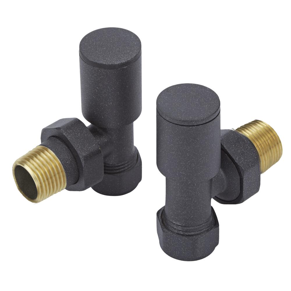 Par de llaves para Radiador Angulares en Estilo Moderno Color Carbón