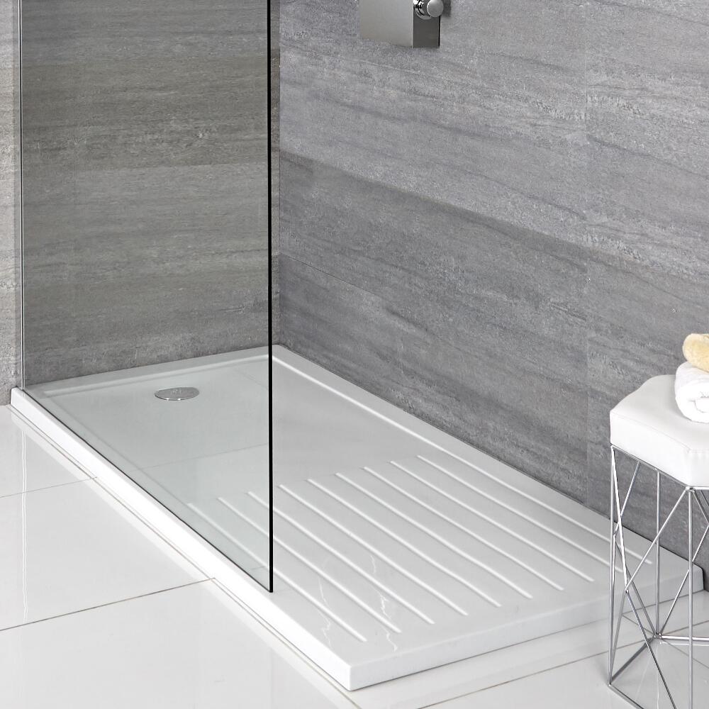 Plato de Ducha Rectangular de 1700x900mm con Zona de Secado Duco Stone