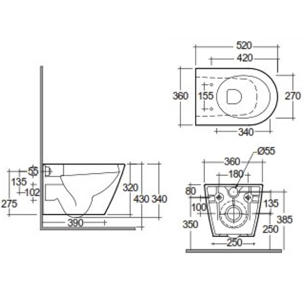 product dimensions