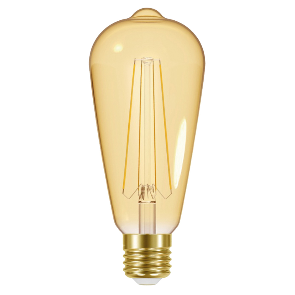Conjunto de 6 Bombillas Doradas con Filamentos LED 5W E27 ST64 - Energizer